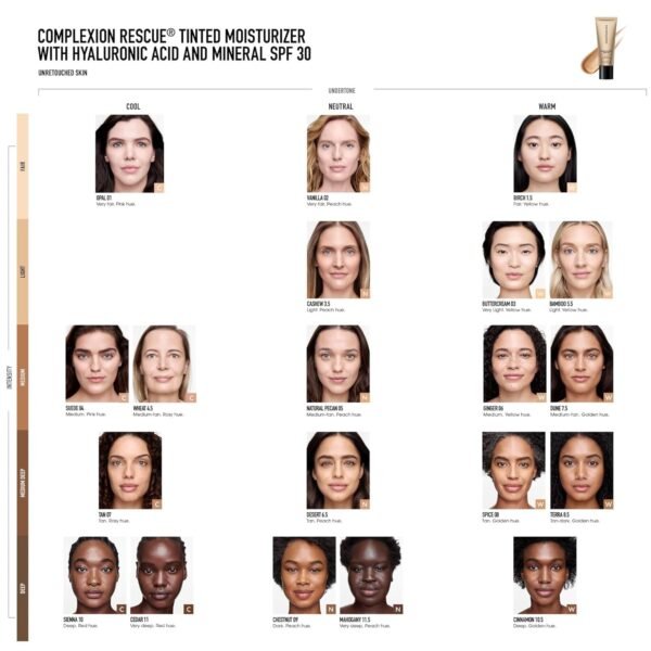 bareMinerals Complexion Rescue Tinted Moisturizer for Face with SPF 30, Vegan Tinted Mineral Sunscreen with Hyaluronic Acid, Full Size, Bamboo 5.5 - Image 10