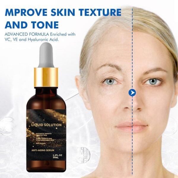 2 PCS Olavita Liquid Solution Anti Aging Serum, Intensely Firms Skin Antiaging Face Serum, Olavita Smoothes Wrinkles and Fine Lines - Image 3