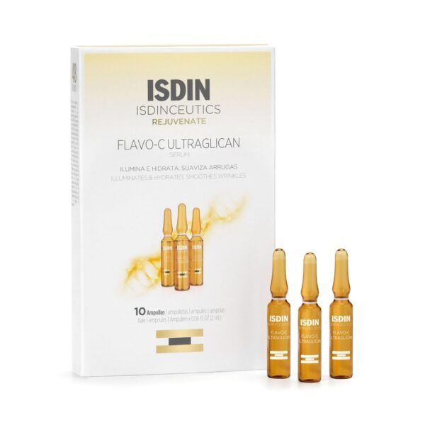 Vitamin C and Hyaluronic Acid Serum ampoule, Flavo-C Ultraglican by ISDIN - Image 2