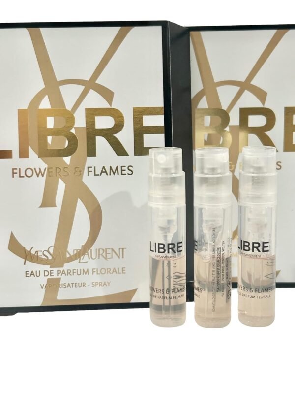 YVES SAINT LAURENT YSL Libre FLOWERS & FLAMES EDP Sample Women Perfume 1.2 ml / 0.04 oz - set of 3 - Image 4