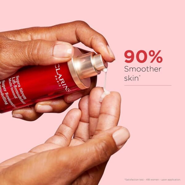 Clarins Super Restorative Remodelling Anti-Aging Serum For Mature Skin Weakened By Hormonal Changes | Replenishes, Illuminates and Helps Visibly Define Facial Contours | Targets Dark Spots & Wrinkles - Image 3