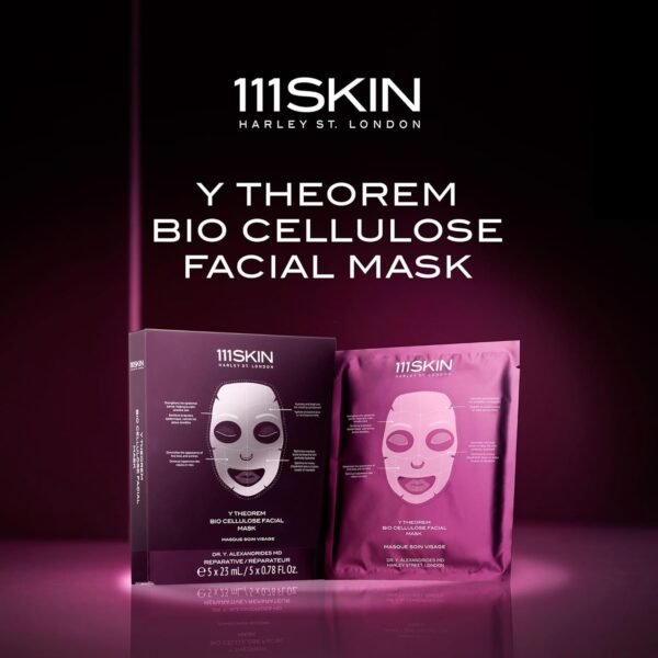 111SKIN Y Theorem Bio Cellulose Facial Mask for All Skin Types, Hydrating Face Mask with NAC Y2, Ectoin & Centella Asiatica, Enhances Skin Elasticity, Skincare Sheet Masks for Self Care, 5x 0.78 fl oz - Image 9