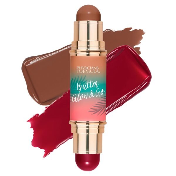 Physicians Formula Butter Glow & Go Multiuse Stick - Ultra-Creamy Formula with Murumuru Butter, Radiant Finish, Cruelty-Free - Beach Bum Plum - Image 2