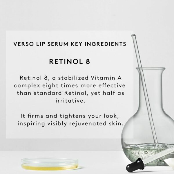 Verso Skin Care | Moisturizing Lip Serum with Retinol 8 | Anti Aging Lip Plumper for Soft Lips & Youthful Skin | Lip Care Made Easy (0.5 fl oz) - Image 7
