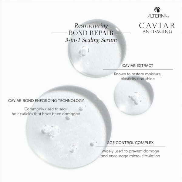 Alterna Caviar Anti-Aging Restructuring Bond Repair Leave In Hair Serum Treatments for Damaged Hair | Sulfate Free, Paraben Free - Image 4