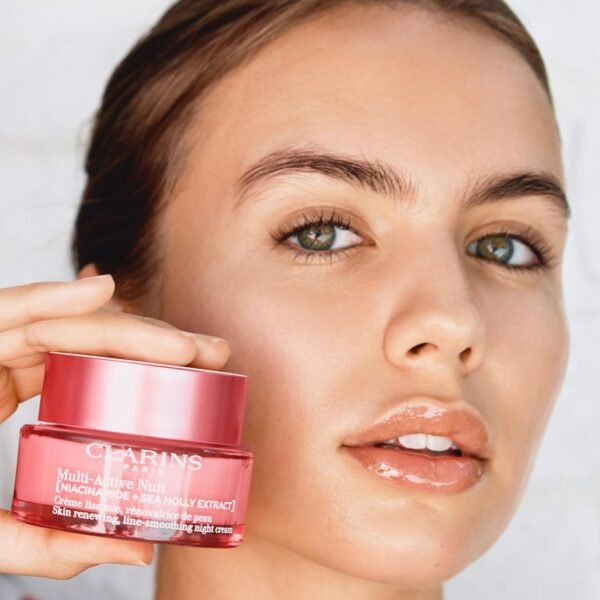 Clarins Multi-Active Renewing Night Moisturizer with Niacinamide | Smooth Fine Lines | Visibly Tighten Pores | Even Tone and Texture | Boost Glow | Strengthen Moisture Barrier | All Skin Types - Image 7