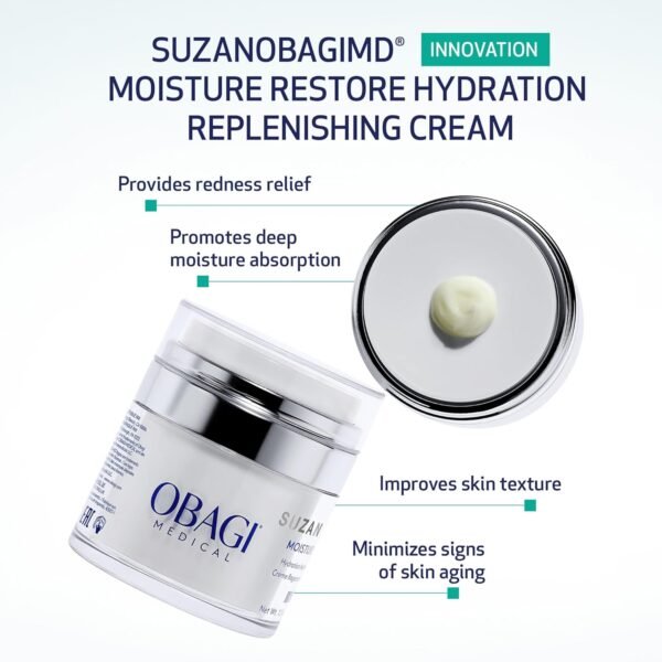 SUZANOBAGIMD Moisture Restore – Medical-Grade Multi-Layered Moisture Provides Redness Relief, Long-Lasting Hydration + Improves Skin Texture & Firmness – Suitable for All Skin Types – 1.7 oz - Image 3