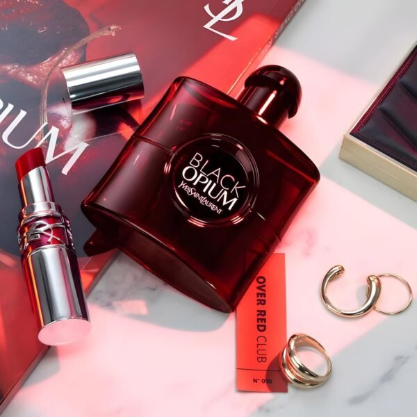 YVES SAINT LAURENT Black Opium Over Red for Women - 3 oz EDP Spray - Image 6