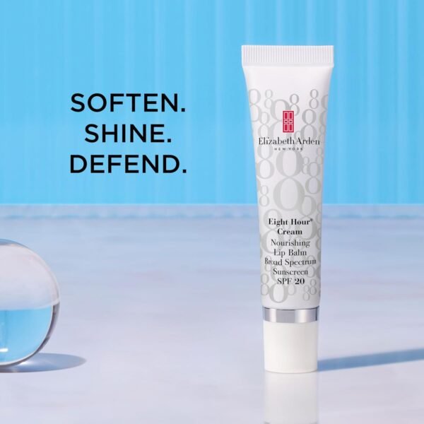Elizabeth Arden Eight Hour Cream Nourishing Lip Balm, SPF 20 Sunscreen Balm, Moisturizer for Chapped Lips with Shea Butter & Vitamin E, 0.5 fl oz - Image 8
