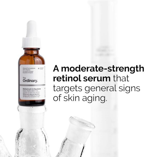 The Ordinary Retinol 0.5% in Squalane, Intermediate Retinol Serum for the Face That Is Anti-Aging and Skin Smoothing, 1 Fl Oz - Image 3