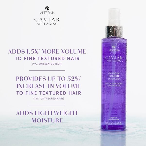 Alterna Caviar Anti-Aging Multiplying Volume Styling Mist, 5 Ounce, For Fine, Thin Hair, Light Hold, Sulfate Free - Image 5