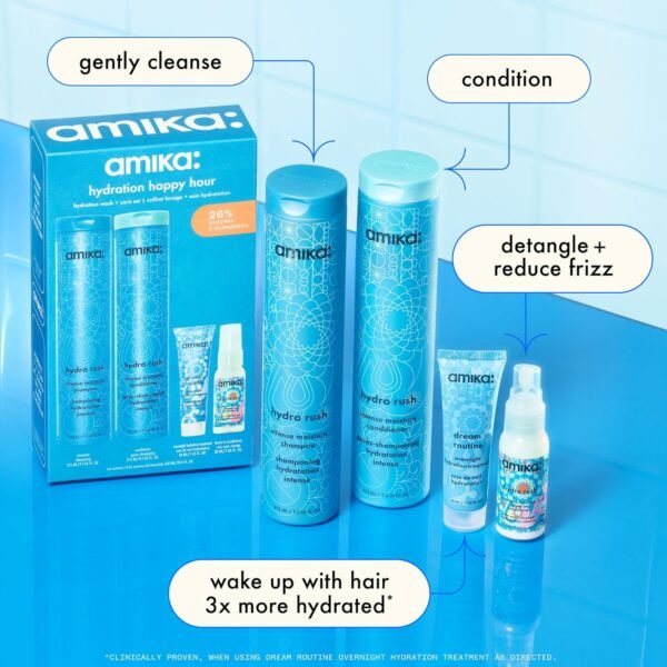 amika hydration happy hour wash + care set - Image 4