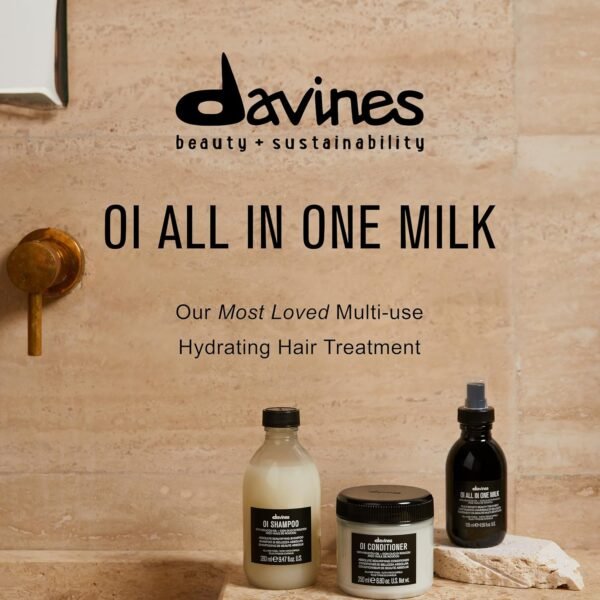 Davines OI All in One Milk | Hair Milk Spray | Powerful Hair Detangler + Hydrating Leave-In Treatment | Smoothes Frizzy Hair - Image 4