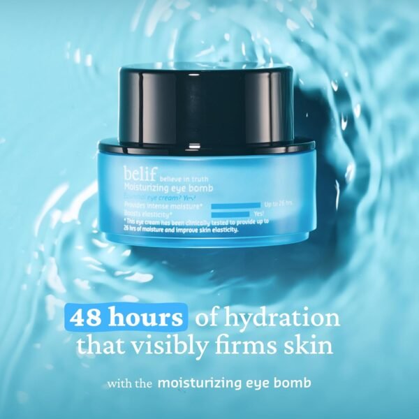 belif Peptide Eye Bomb, Anti-Aging Eye Cream for Wrinkles, Fine Lines, Crow’s Feet & Eye Bags, 48hr Hydration with Ceramide, Squalane, Caffeine, Dermatologist-Tested Korean Skincare, 0.84 fl.oz - Image 3