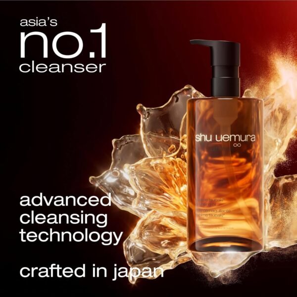 shu uemura Ultime8 Sublime Tsubaki Cleansing Oil, Gentle Makeup Remover and Facial Cleanser for All Skin Types - Image 3