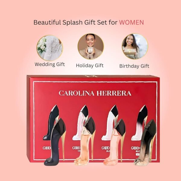Carolina Herrera Good Girl Perfume for Women 4 Pc Mini Splash Gift Set - Image 3