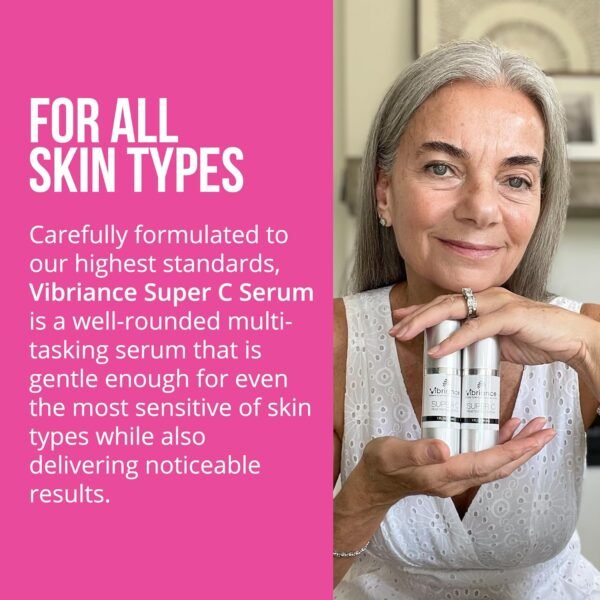 Vibriance Super C Serum for Mature Skin - All-in-One Vitamin Formula Hydrates, Firms, Lifts, Smooths, Targets Age Spots, Wrinkles, 1 fl oz - Image 7