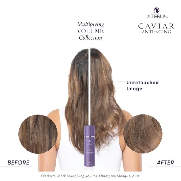 Alterna CAVIAR Anti-Aging Multiplying Volume Masque 5 Fl Oz | Lightweight Hydrating Hair Volumizer Mask for Fine, Thin, Limp or Flat Hair | Adds Shine & Body | Strengthens, Detangles & Boosts Fullness - Image 9