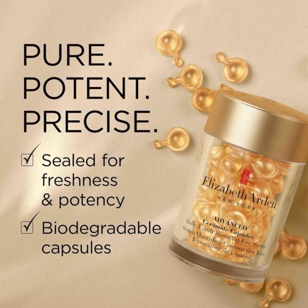 Elizabeth Arden Advanced Ceramide Eye Serum Capsules, Anti-Aging Skincare for Wrinkles & Crow's Feet, Fragrance-Free Hydrating Formula for Brighter, Firmer Skin, 60 Count - Image 12