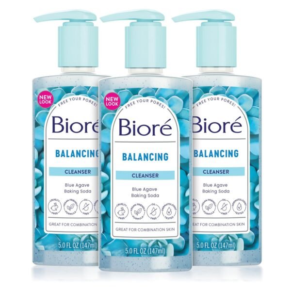 Bioré Balancing Face Wash, Cleanser For Combination Skin, PH Balanced Face Cleanser, Vegan, Cruelty Free 6.77 Oz, Pack of 3 - Image 2