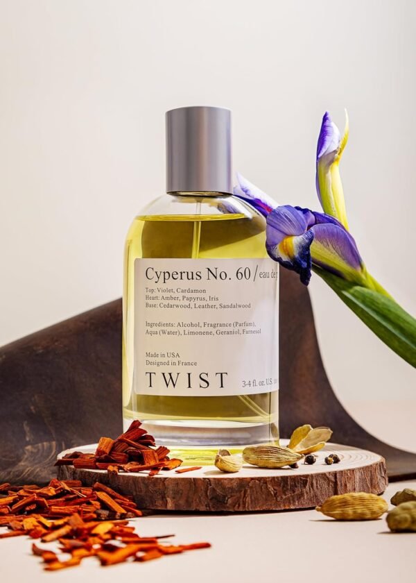 Twist - Cyperus No. 60 - Eau De Parfum Inspired by Santal 33, Long-Lasting Perfume For Women & Men, Sandalwood & Woods, Vegan, Clean Ingredients, Unisex, Fragrance - Spray 100 ml | 3.4 fl. oz. - Image 4