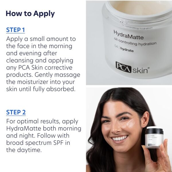PCA SKIN HydraMatte Oil Control Moisturizer, Face Moisturizer for Oily Skin, Helps Reduce Oil and Promotes a Smoother Complexion, Absorbs Quickly, Great for Combination and Oily Skin, 1.8 oz Jar - Image 8
