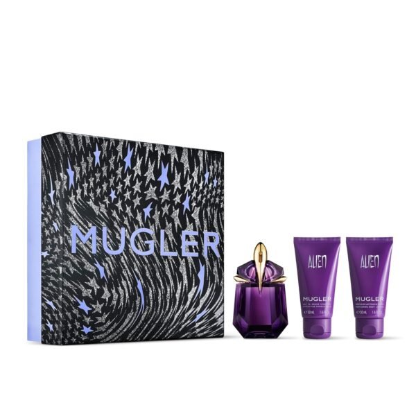Mugler Alien Eau de Parfum - Women's Fragrance Set ($125 Value) - Floral & Woody - With Jasmine, Wood, and Amber - Long Lasting Perfume - Perfume, 1 Fl Oz, 1.6 Fl Oz Body Lotion, 1.6 Fl Oz Shower Gel - Image 2
