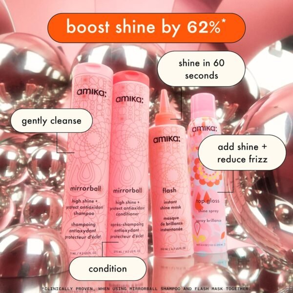 amika mirrorball high shine + protect antioxidant conditioner - Image 8
