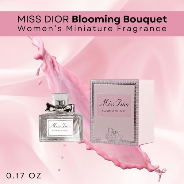 Miss Dior Blooming Bouquet by Christian Dior Womens Travel Size EDT 0.17 oz Splash - Image 3