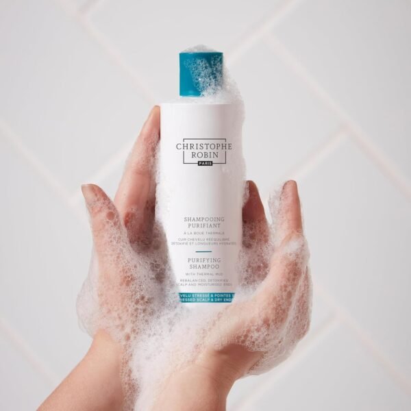 Christophe Robin Purifying Shampoo With Thermal Mud for Soft Lengths and Oily Scalp - Detoxifying 8.4 fl. oz - Image 6