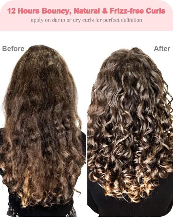 ‌4-in-1 Styling Cream for Flyaways & Curl Defining, Non-Greasy Smoothing Cream for Women & Kids, Add Shine Slick Back Hair, No White Flakes & Chemical Flavors Fly Away Hair Tamer - Image 5