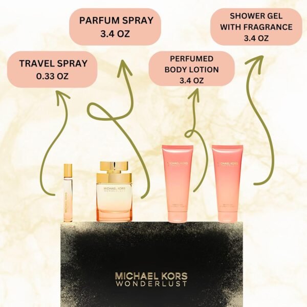 Michael Kors Wonderlust Perfume for Women 4 Piece Gift Set - Image 4