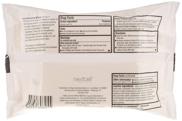 SUZANOBAGIMD On the Go Cleansing Wipes for Oily or Acne Prone Skin, 25 count - Image 3