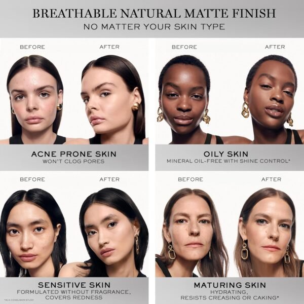 Lancôme Teint Idole Ultra Wear Buildable Full Coverage Foundation - Longwearing & Waterproof - Natural Matte Finish - Image 5