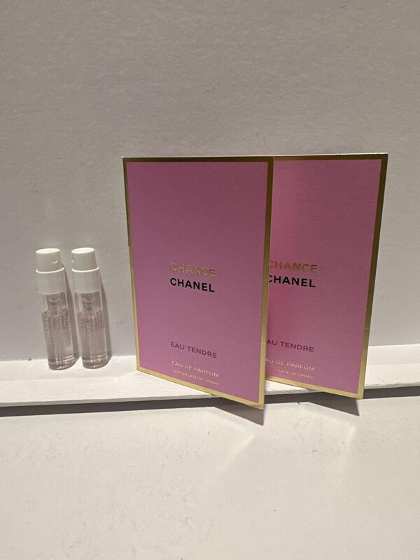Set of 2 - Chance Eau Tendre for Women, Eau De Parfum Spray 0.05oz/1.5ml Vial Sampler - Image 4