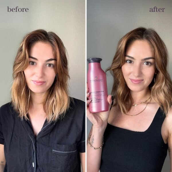 Pureology Smooth Perfection Shampoo - For Frizzy and Color-Treated Hair, Smooths Hair & Controls Frizz, Sulfate-Free & Vegan - Image 4