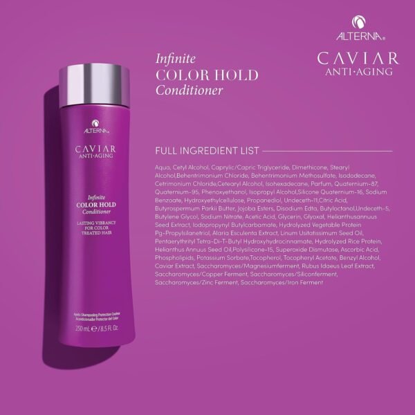 Alterna Caviar Anti-Aging Infinite Color Hold Shampoo and Conditioner Set, 8.5 Fl Oz, For Color Treated Hair, Minimizes Color Fade, Sulfate Free - Image 7