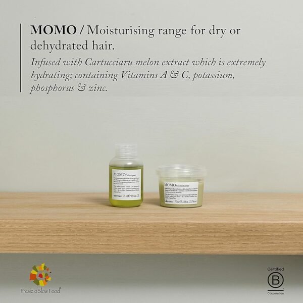 Davines MOMO Moisturizing Shampoo & Conditioner for Dry, Dehydrated Hair, Add Softness & Shine, Detangling Formula - Image 5