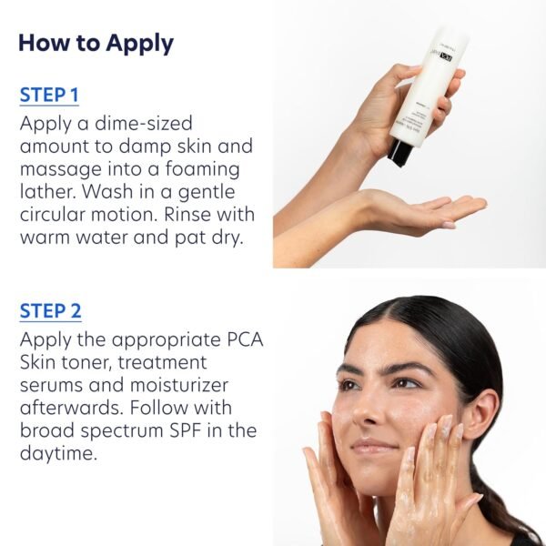 PCA SKIN 5% Benzoyl Peroxide Face Wash, Foaming Acne Facial Cleanser for Oily and Acne Prone Skin, Eliminates Existing Acne and Helps Prevent Future Breakouts, Cleanses and Calms, 7.0 Oz Bottle - Image 8