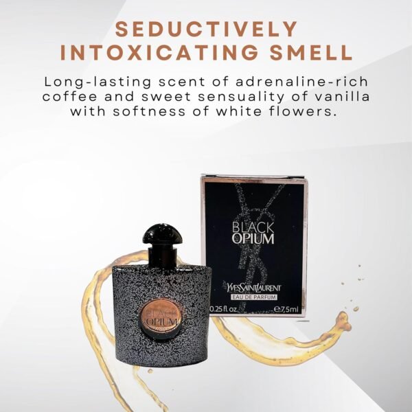 Yves Saint Laurent Black Opium Perfume for Women Mini EDP Splash 0.25 Ounce - Image 4