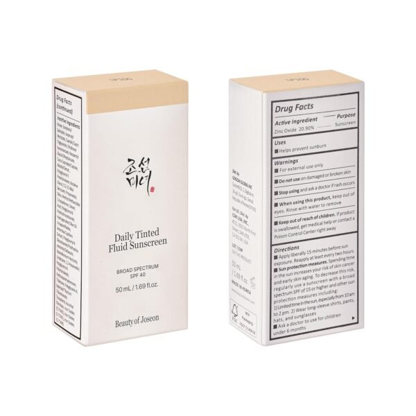 Beauty of Joseon Daily Tinted Fluid Sunscreen 12 Shades for Face Moisturizing Broad Spectrum SPF 40 Korean Skincare 50ml, 1.69 fl.oz #LP100 - Image 9