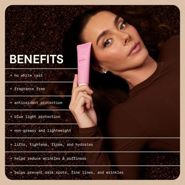 The Skinny Confidential Caffeinated Mineral Sunscreen, SPF 40 - Fragrance-Free Face Sunscreen with No White Cast - Non-Greasy & Lightweight Sun Screen Lotion Reduce Wrinkles, Redness & Puffiness - Image 5