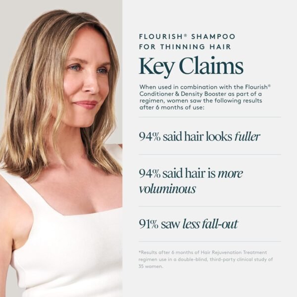 VIRTUE Flourish Sulfate Free Shampoo for Thinning Hair, Volumizing Hair Growth Product, Detoxifies and Repairs, Color Safe - Image 7