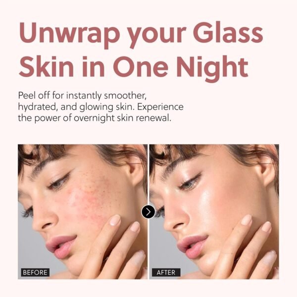 QUIA Collagen Night Wrapping Mask for Glass Skin – Korean Skincare for Hydrated, Radiant Skin – Overnight Firming & Hydration – Easy Peel-Off Formula, Dermatologist-Tested- For All Skin Types - Image 3