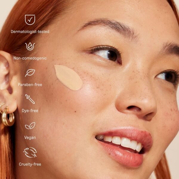 SilkScreen Sheer Tinted SPF 50 Mineral Face Sunscreen, Anti-Aging Hydrating Serum, Visibly Smooths and Enhances Glow, Agency by Curology, Light-Medium - Image 3
