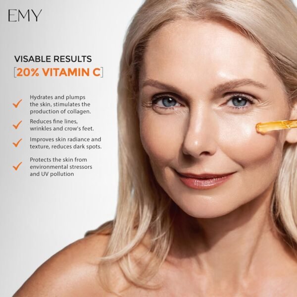 Vitamin C Serum Hyaluronic Acid Anti-aging Face Moisturizer Nourishing Protects your skin Anti-wrinkle care Collagen Glycerin Ascorbic Acid Plumping Cream - Image 4