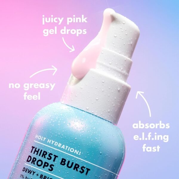 e.l.f. SKIN Holy Hydration! Thirst Burst Drops, Serum For A Radiant Complexion Instantly & Over Time, Made With Hyaluronic Acid, Vegan & Cruelty-Free - Image 5