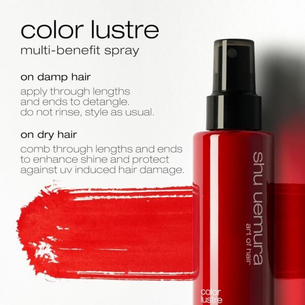 Shu Uemura Color Lustre Multi-Benefit Spray For Color Treated Hair - Protects Against UV Damage, Protects Color, Reduces Fading, For Dry Hair - Image 4