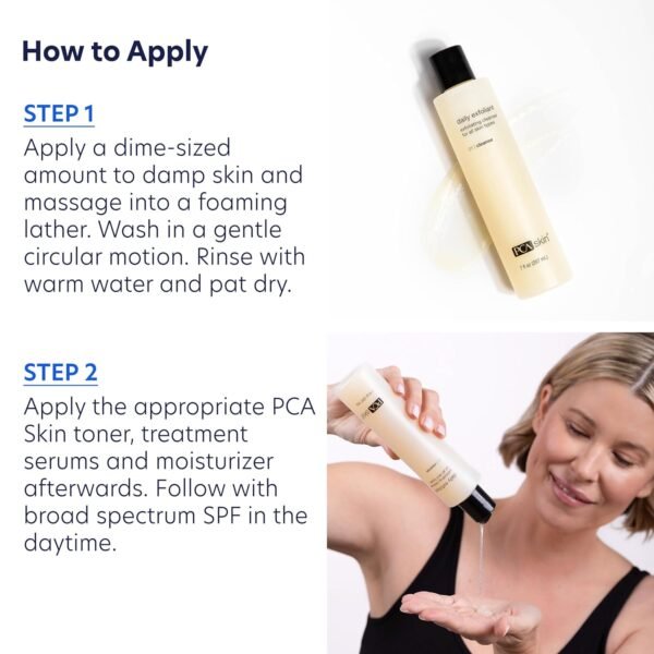 PCA SKIN Daily Face Exfoliant Cleanser, Moisturizing Face Wash, Gently Cleanses Dirt, Debris, and Other Impurities From Skin, Facial Cleanser Made with Renewable Exfoliants, 7.0 oz Bottle - Image 7
