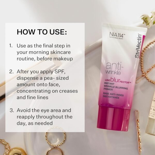 StriVectin Line BlurFector™ Instant Wrinkle Blurring Primer, Skin Primer to help blur and fill the look of wrinkles, Makeup Primer for Smooth Skin, 1 oz. - Image 5